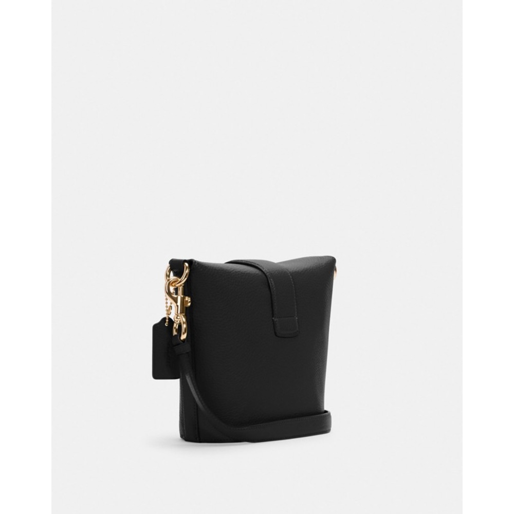 COACH Black Pebble Leather Addie Crossbody - Picture 2 of 13